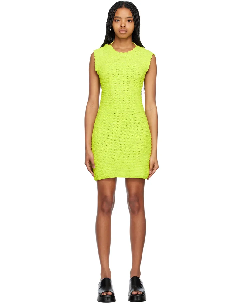 Ganni Green Open Back Minidress 489