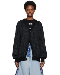 VTMNTS Black Barcode Cardigan Black