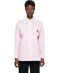 Kenzo Pink Paris Boke Flower Crest Shirt Faded