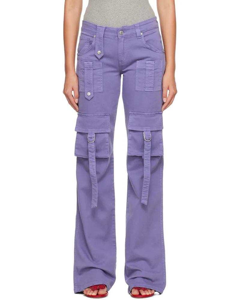 Blumarine Purple Cinch Strap Cargo Pants N0781
