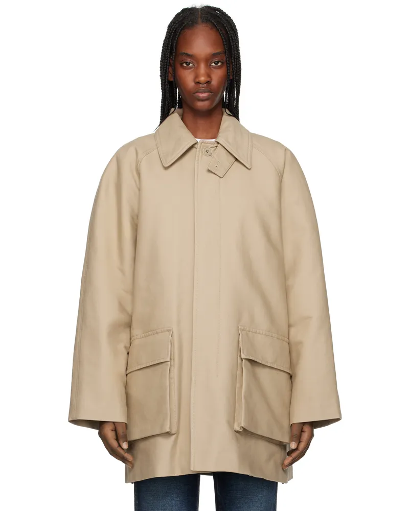 Filippa K Beige Padded Patch Pocket Jacket 0181