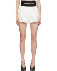 Alexander Wang White High-Rise Shorts Snow