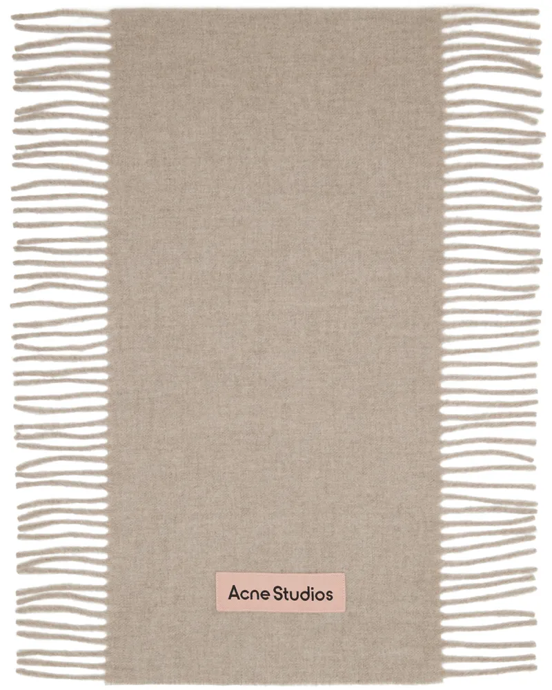 Acne Studios Beige Fringe Wool Scarf 633