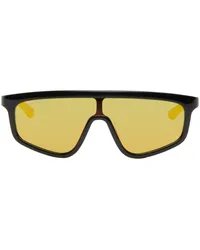 Gucci Black & Yellow Shield Sunglasses Black-yellow-yellow