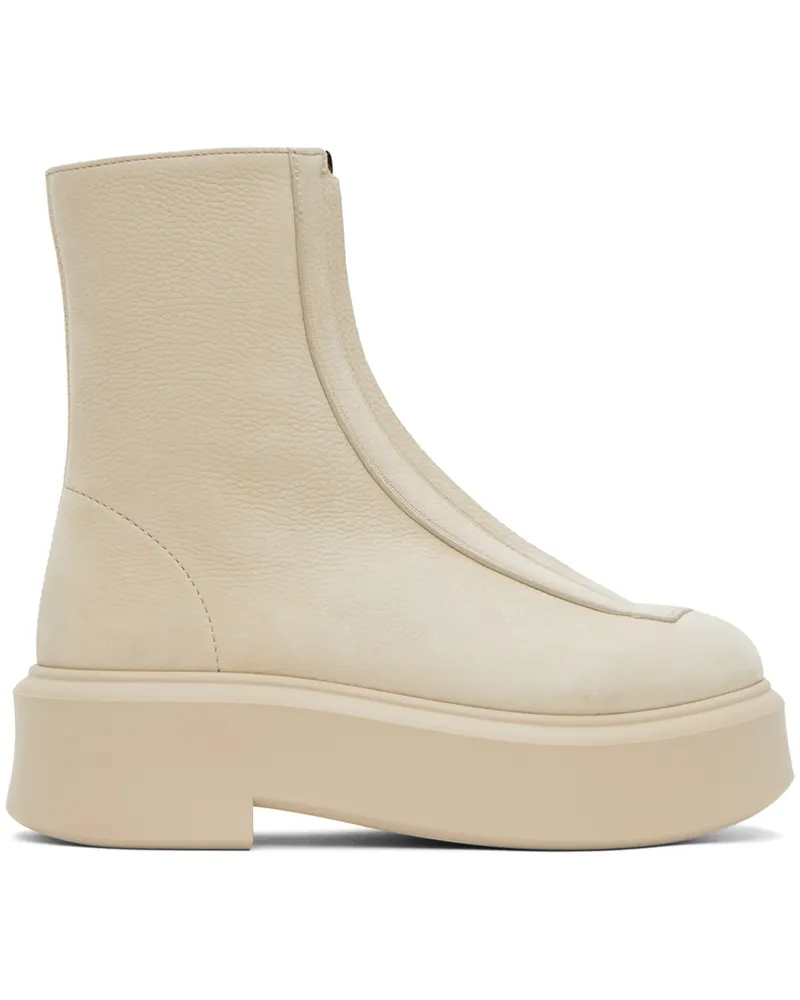 The Row Beige Zipped I Boots Beige