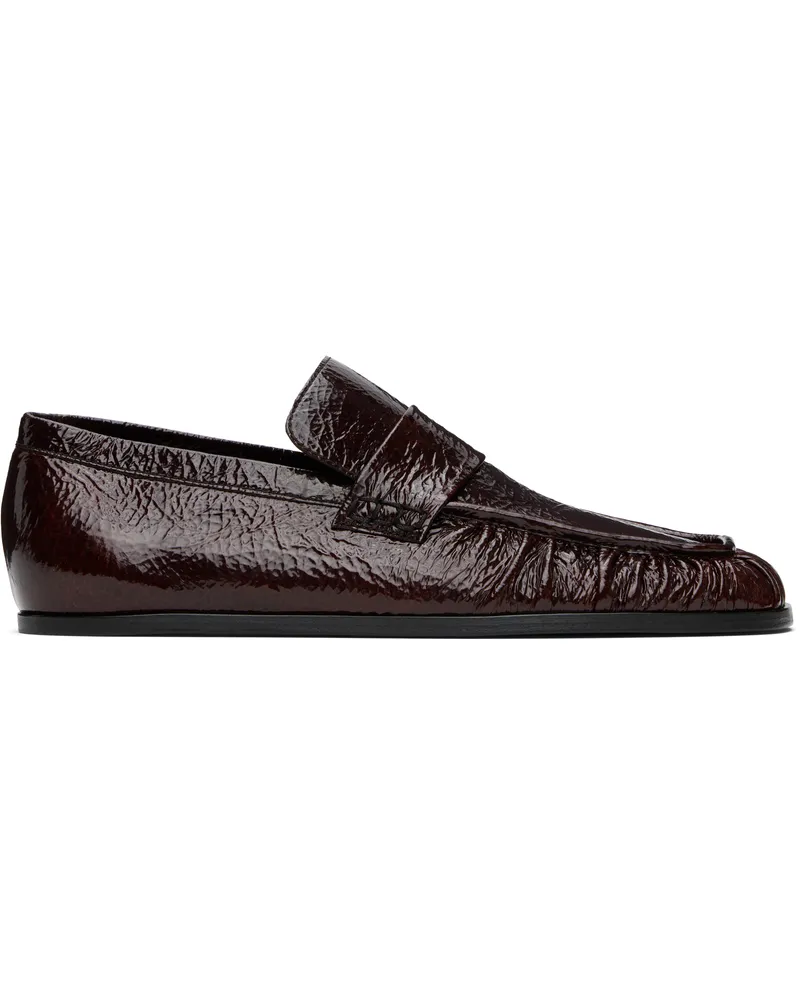 Jil Sander Burgundy Patent Leather Loafers 205