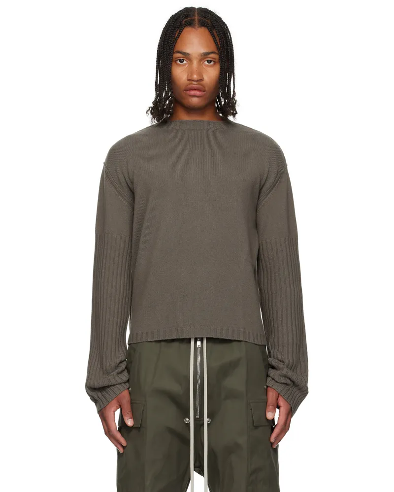 Rick Owens Gray Concordians Round Neck Sweater 34