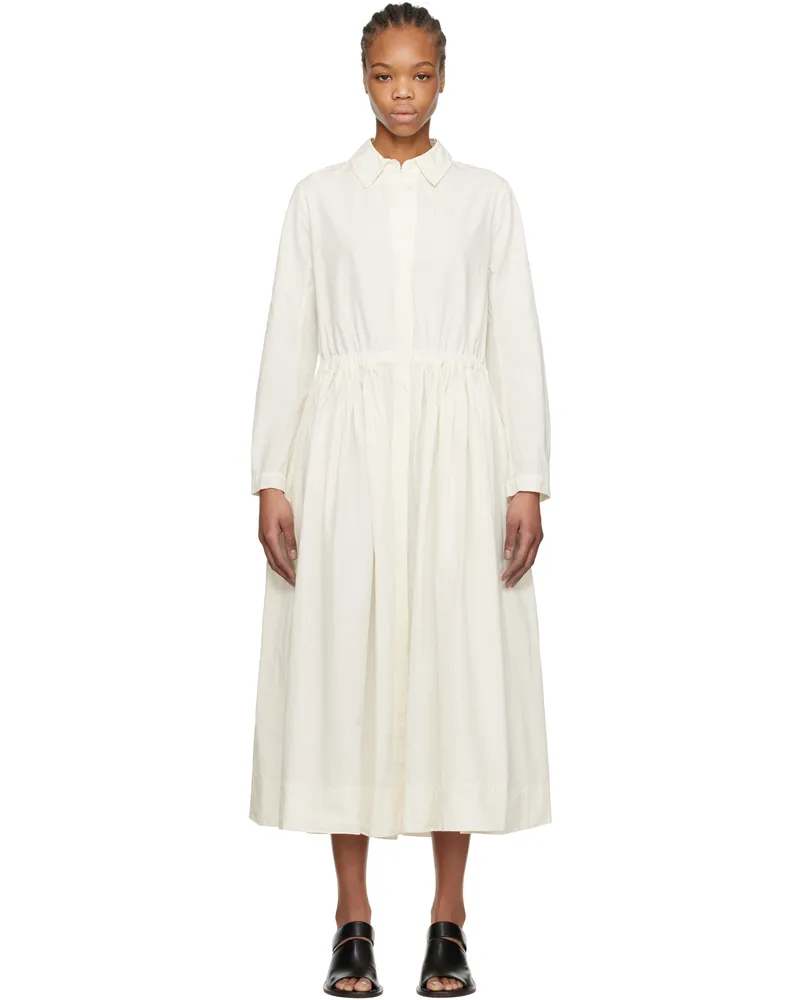 Casey Casey Off-White Panzy Midi Dress Off