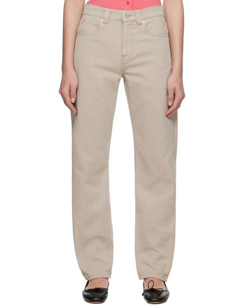 J.W.Anderson Taupe Twisted Slim Leg Denim Jeans 287