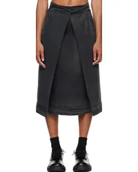 YMC Black George Midi Skirt 01-black