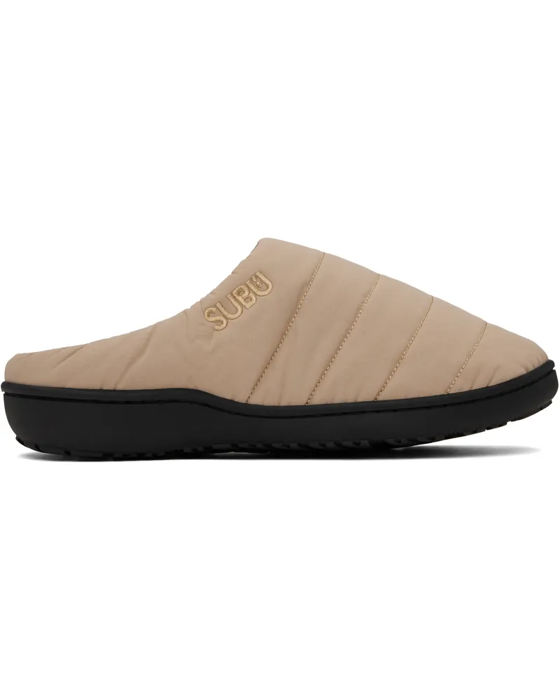 A.P.C. Beige SUBU Edition F-Line Slippers Baa