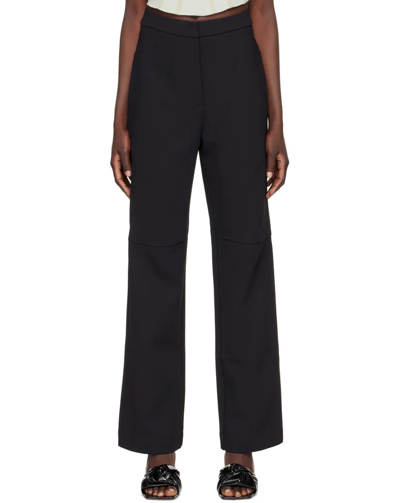 Paris Georgia Black Slouchy Trousers Black