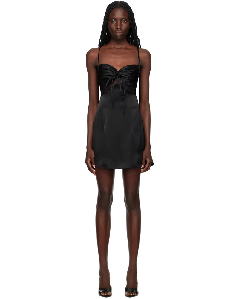 Kim Shui Black Slip Minidress Black
