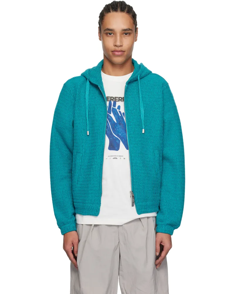 Adererror Blue Lunel Zip-Up Product. 30 Hoodie Turquoise