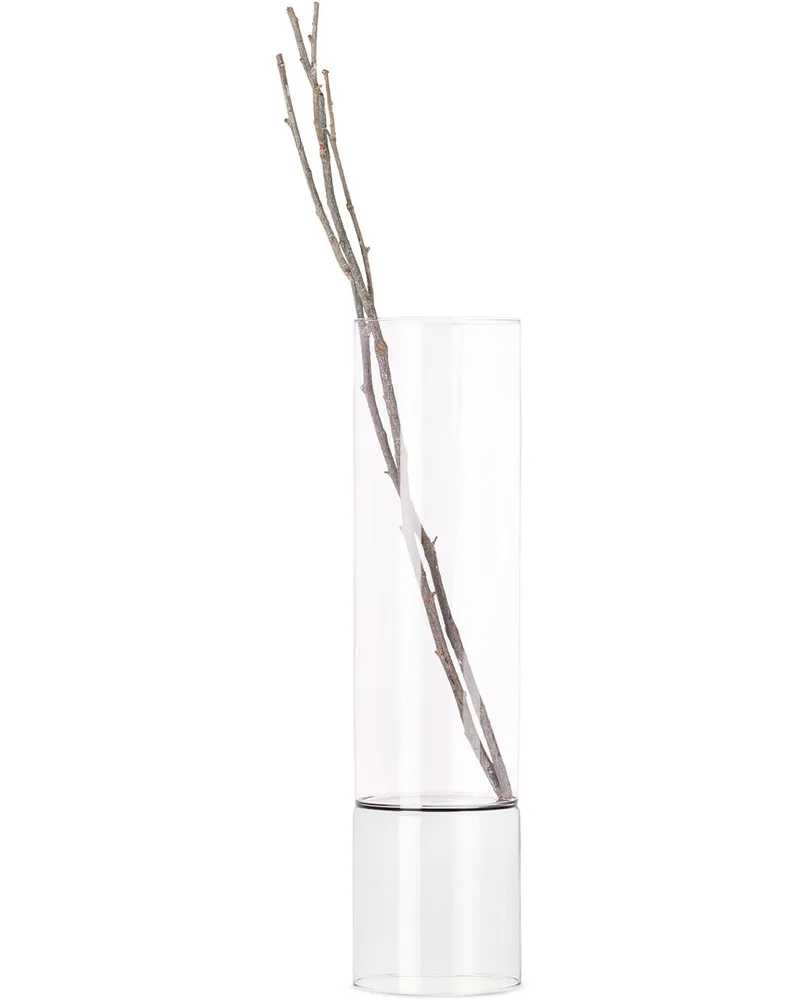 Ichendorf Milano Pink & Gray Bamboo Groove Vase Smoke