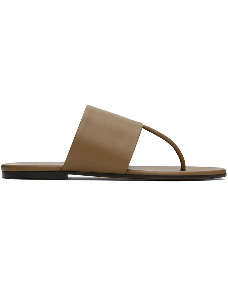 The Row Tan Signum Sandals Faw