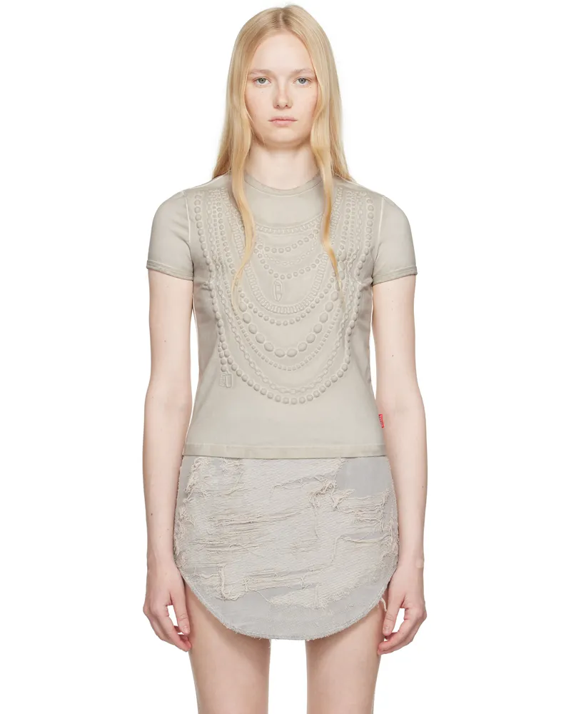 Diesel Gray T-Nekka T-shirt 7fj
