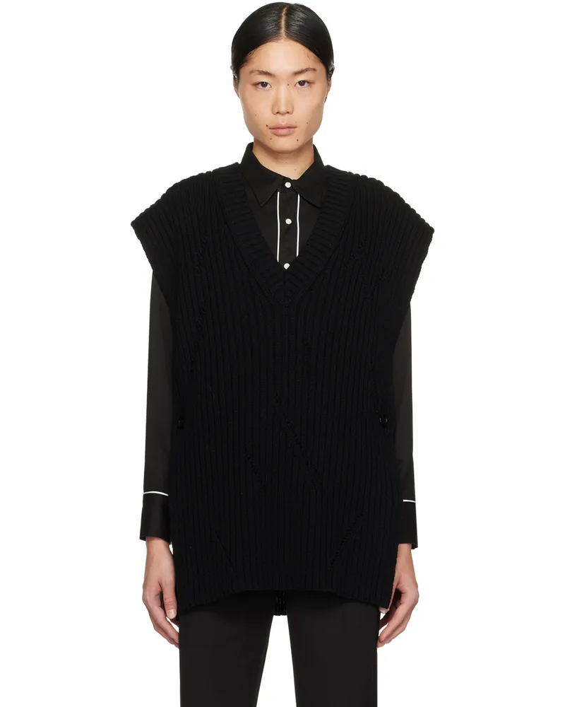 The Letters Black Tabard Vest Lfbc-k0002