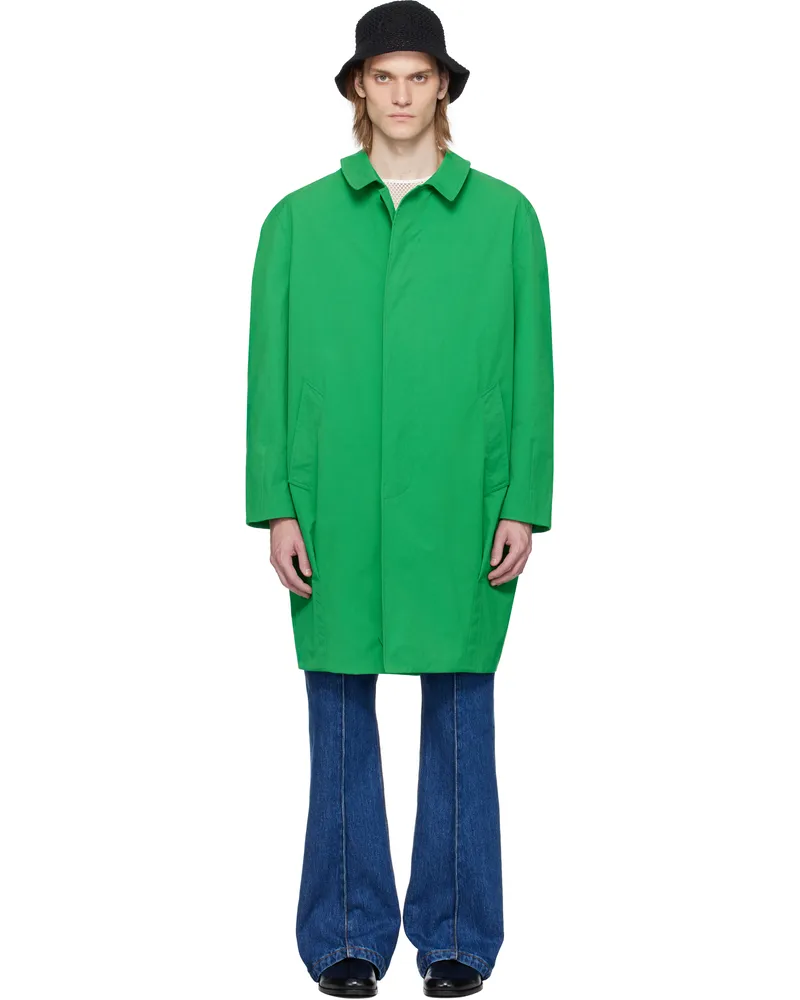 Bally Green Twill Coat U6a4