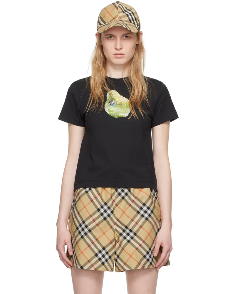 Burberry Black Crystal Pear T-Shirt Black