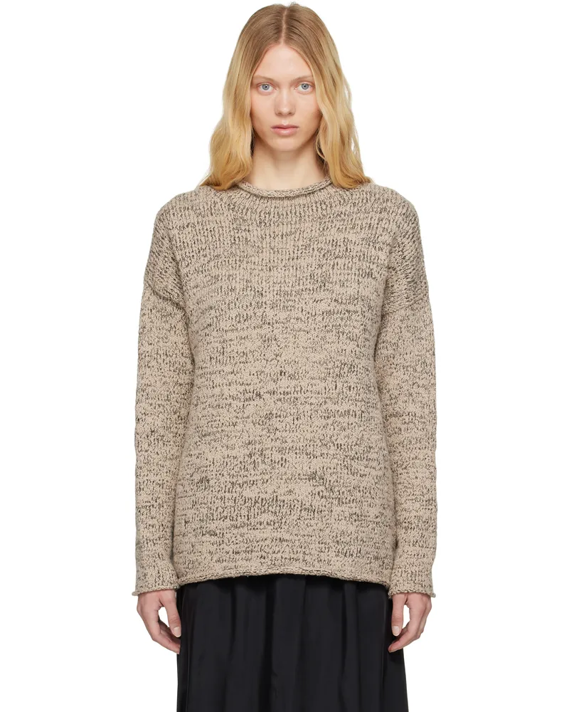 Lauren Manoogian Beige Marl Rollneck Sweater Sm02