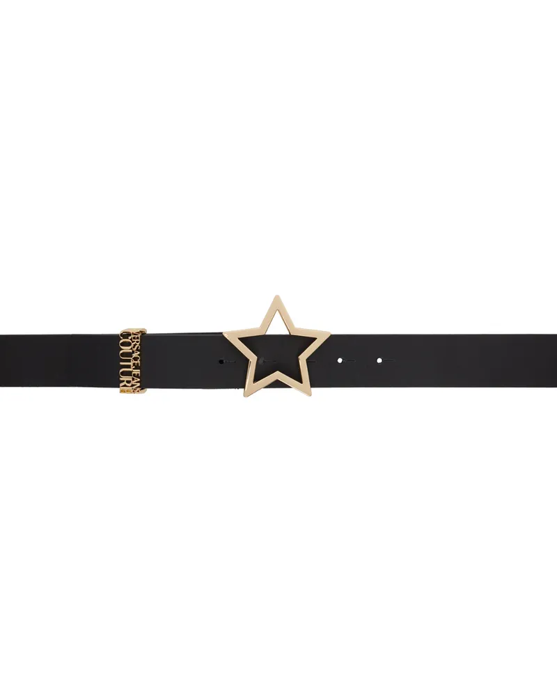 Versace Jeans Black Star Logo Belt E899