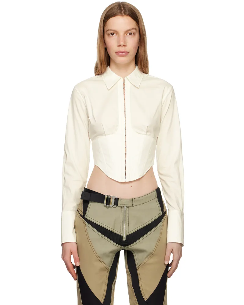 Dion Lee White Undercorset Shirt Ivory
