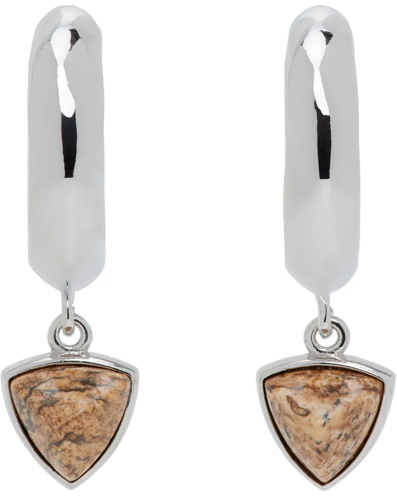 Isabel Marant Silver Cheerful Earrings Natural