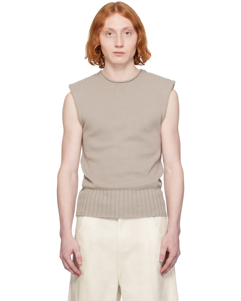 Entire Studios Gray Burns Knit Vest Middlegrey