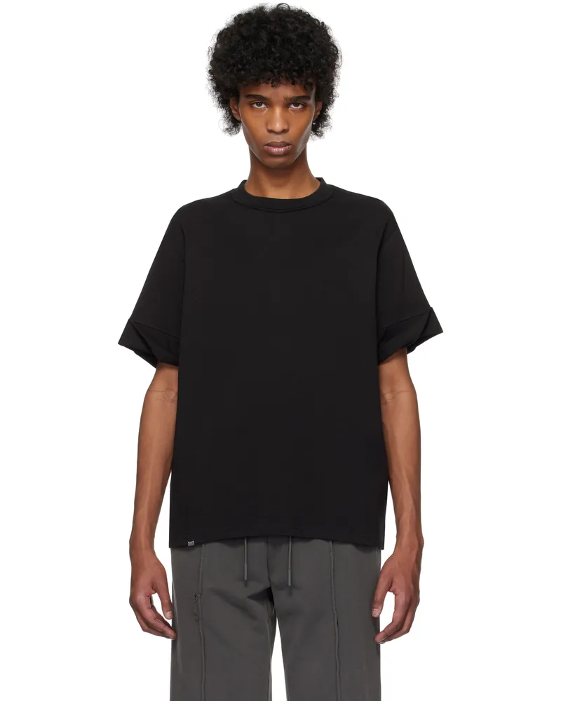 C2H4 Black Founder Fold-Over T-shirt Black