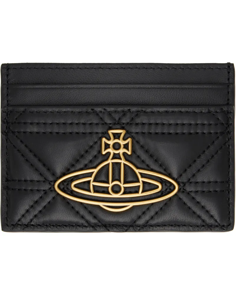 Vivienne Westwood Black Flat Card Holder Aw24-n403