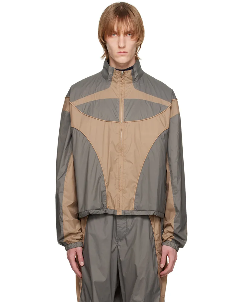 MISBHV Beige Jordan Barrett Edition Paneled Track Jacket Beige