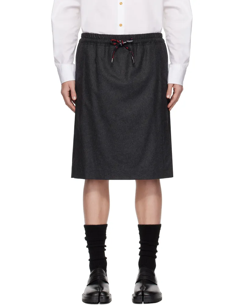 Vivienne Westwood Gray Kilt Skirt Aw24-p405