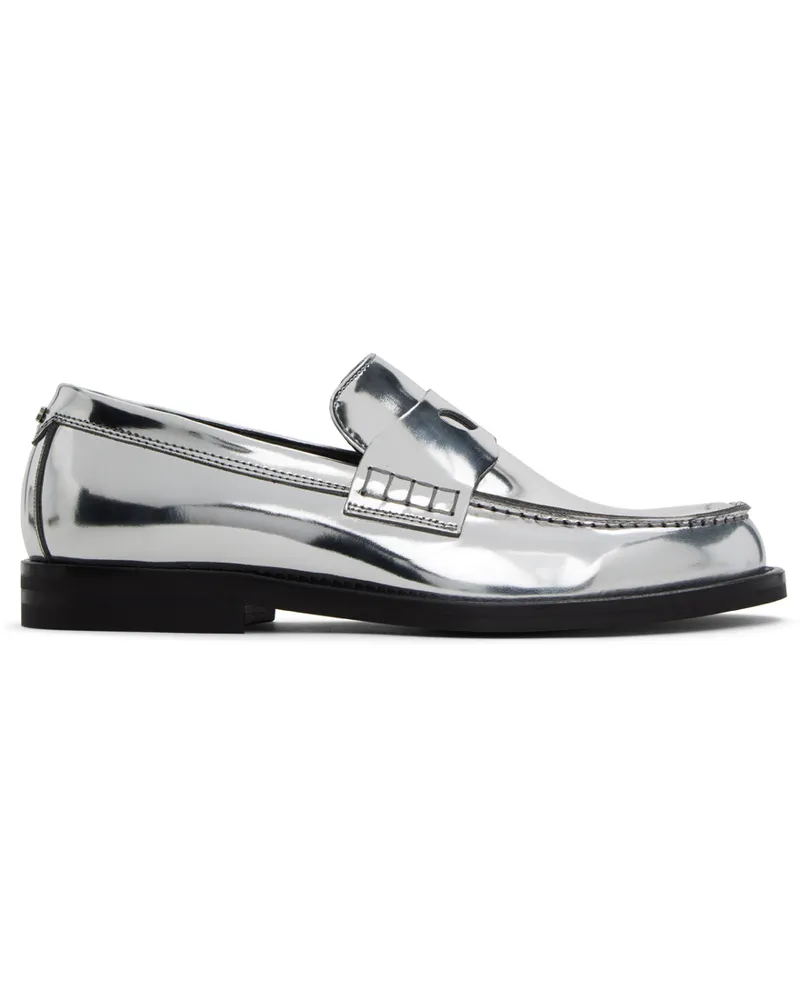 GCDS Silver Wirdo Loafers 16
