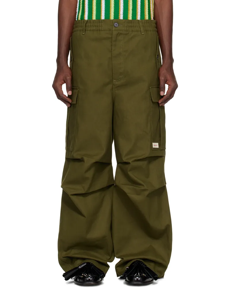 Marni Green Drawstring Cargo Pants 00v67