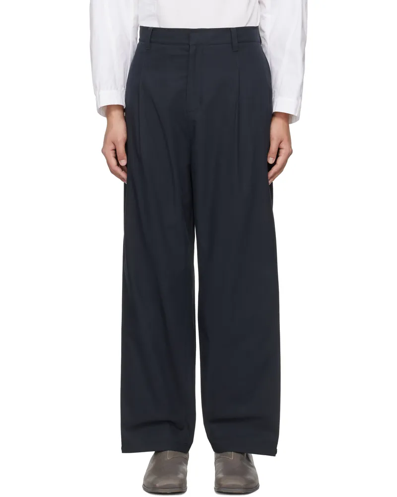 lesugiatelier Navy Work Trousers Navy