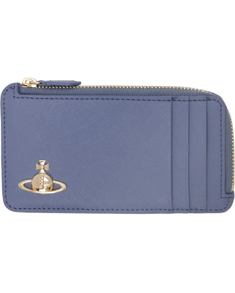 Vivienne Westwood Blue Zip Card Holder Ss25-k401