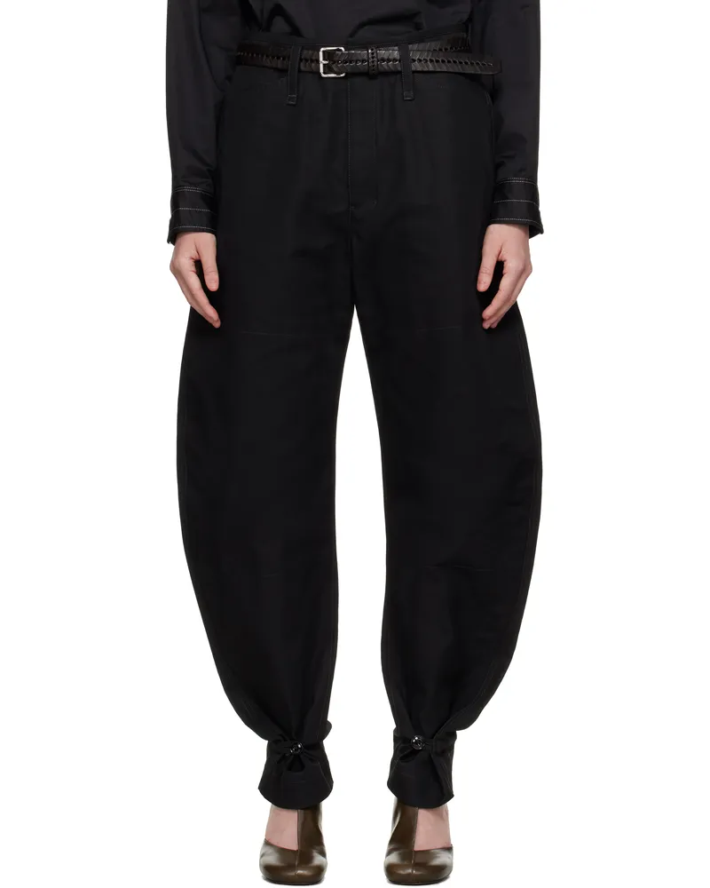 Christophe Lemaire Black Tapered Trousers Bk999