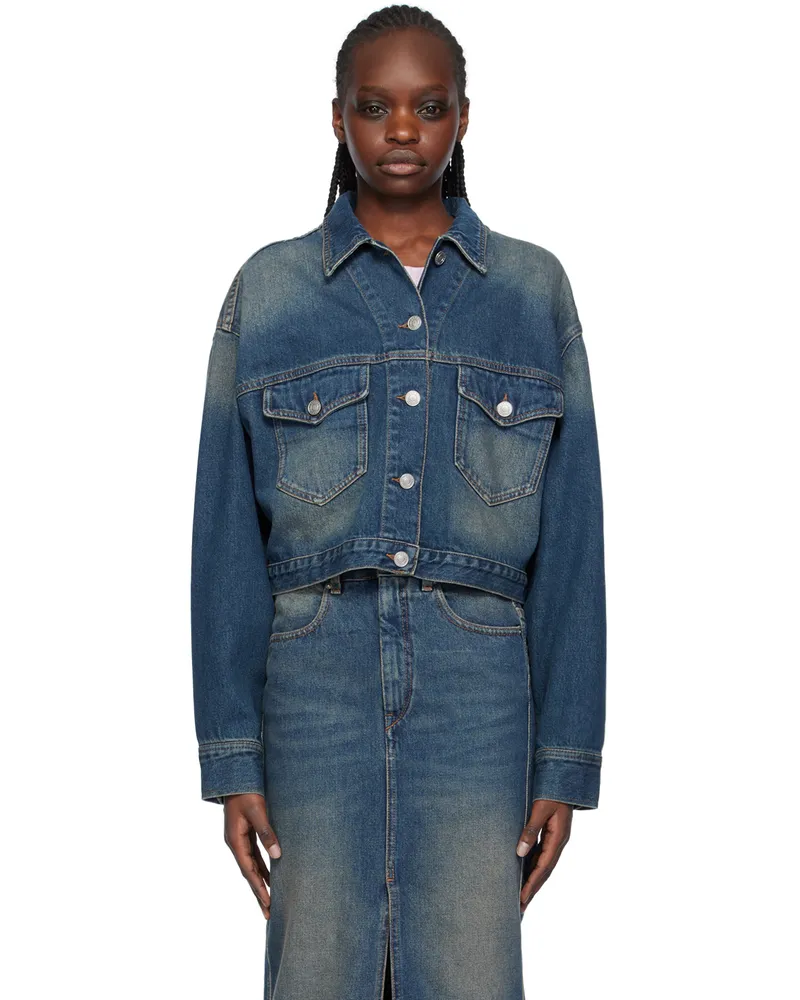Isabel Marant Navy Tadia Denim Jacket 30fb