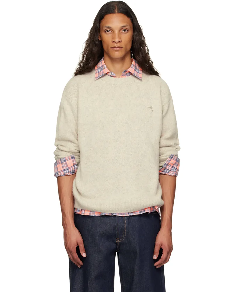 Acne Studios Gray Embroidered Sweater X92