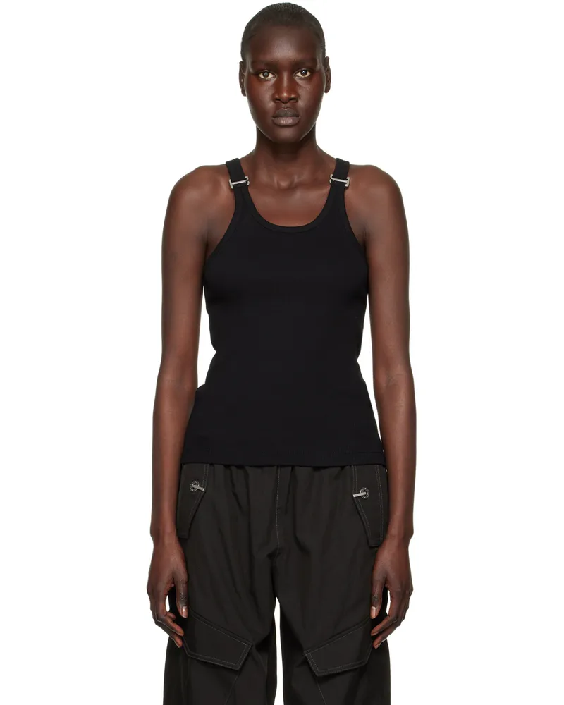 Dion Lee Black E-Hook Tank Top Black