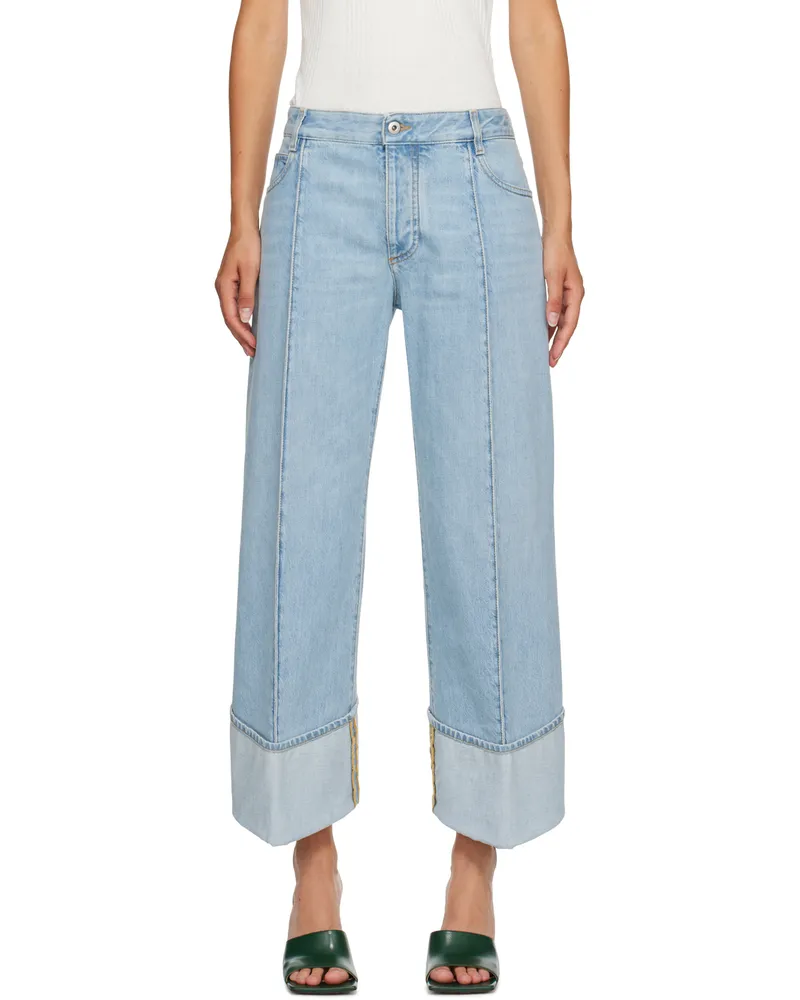 Bottega Veneta Blue Curved Shape Jeans 4946