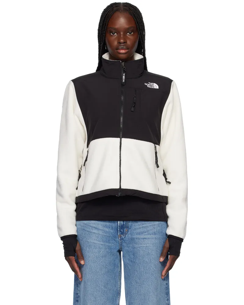 The North Face White & Black Retro Denali Jacket Qli