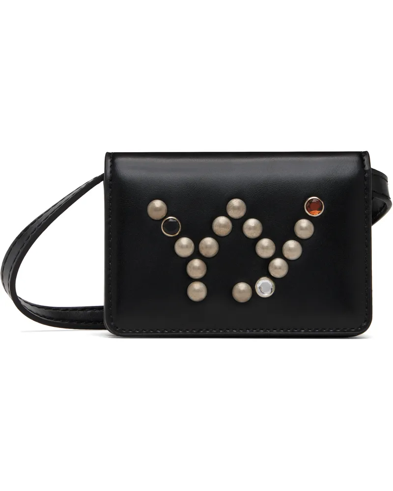 OPEN YY Black Micro Stud Wallet Bag Black