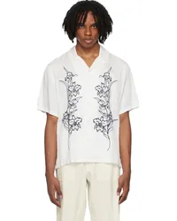 Rag & Bone White Avery Resort Shirt Agedwht