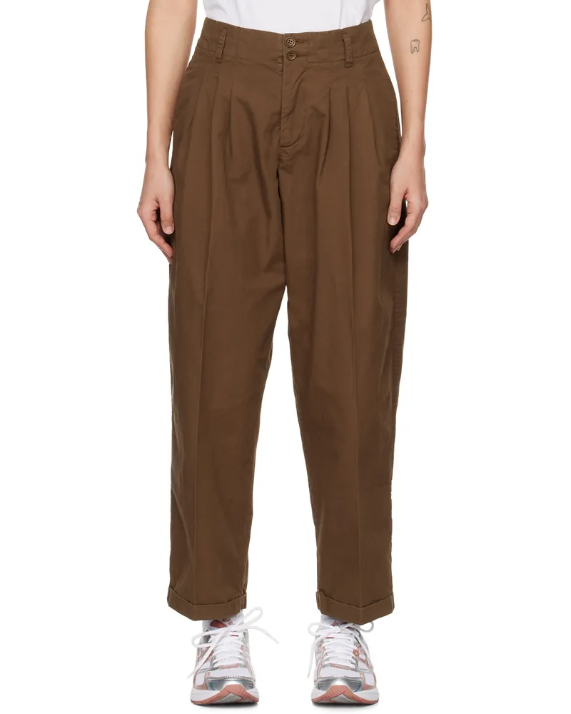 YMC Brown Keaton Trousers 20-brown