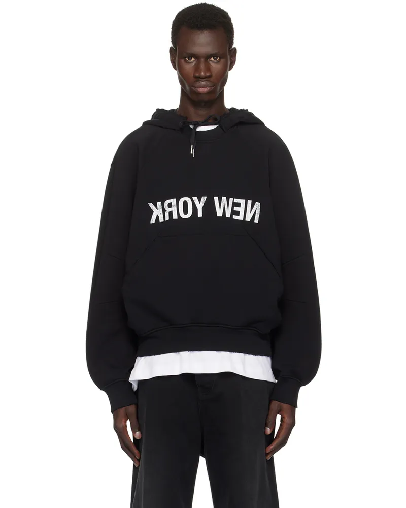 Helmut Lang Black 'New York' Hoodie Black