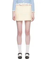 SHUSHU/TONG Off-White Pleat Miniskirt Whwhite