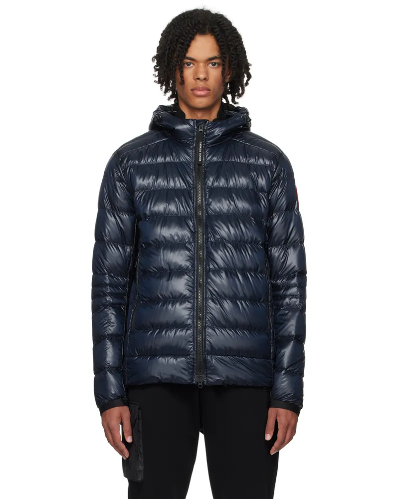 Canada Goose Navy Crofton Down Jacket Atlantic