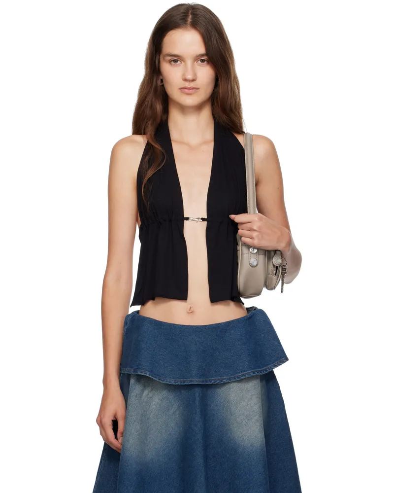 GIMAGUAS Black Mia Buckle Top Black